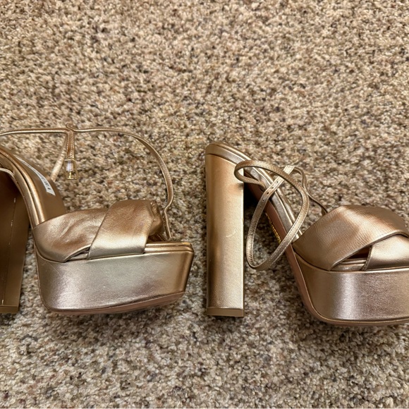 Aquazzura Olie 140 Platform Heeled sandals size 37 light copper - read desc - Picture 2 of 7